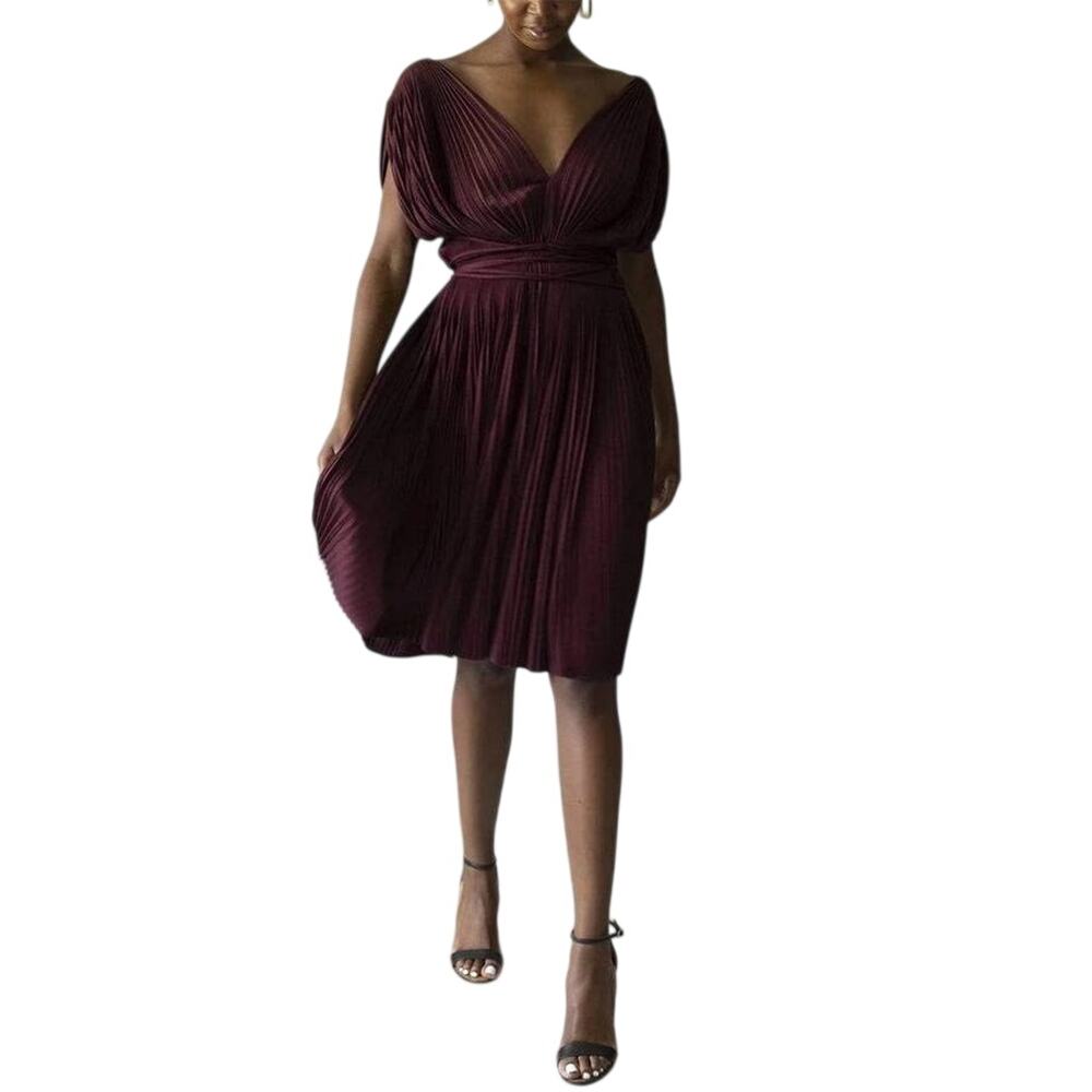 ALAÏA Alaia Jersey Fluid Dress in Bordeaux FR 40 US 8